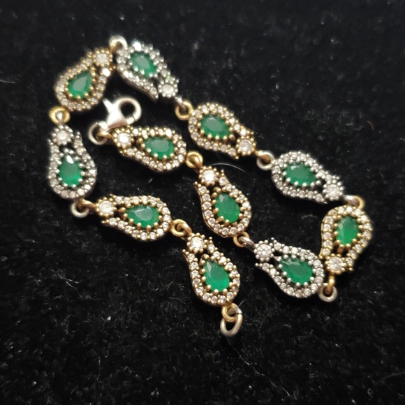 SS Emerald bracelet - Picture 2 of 4